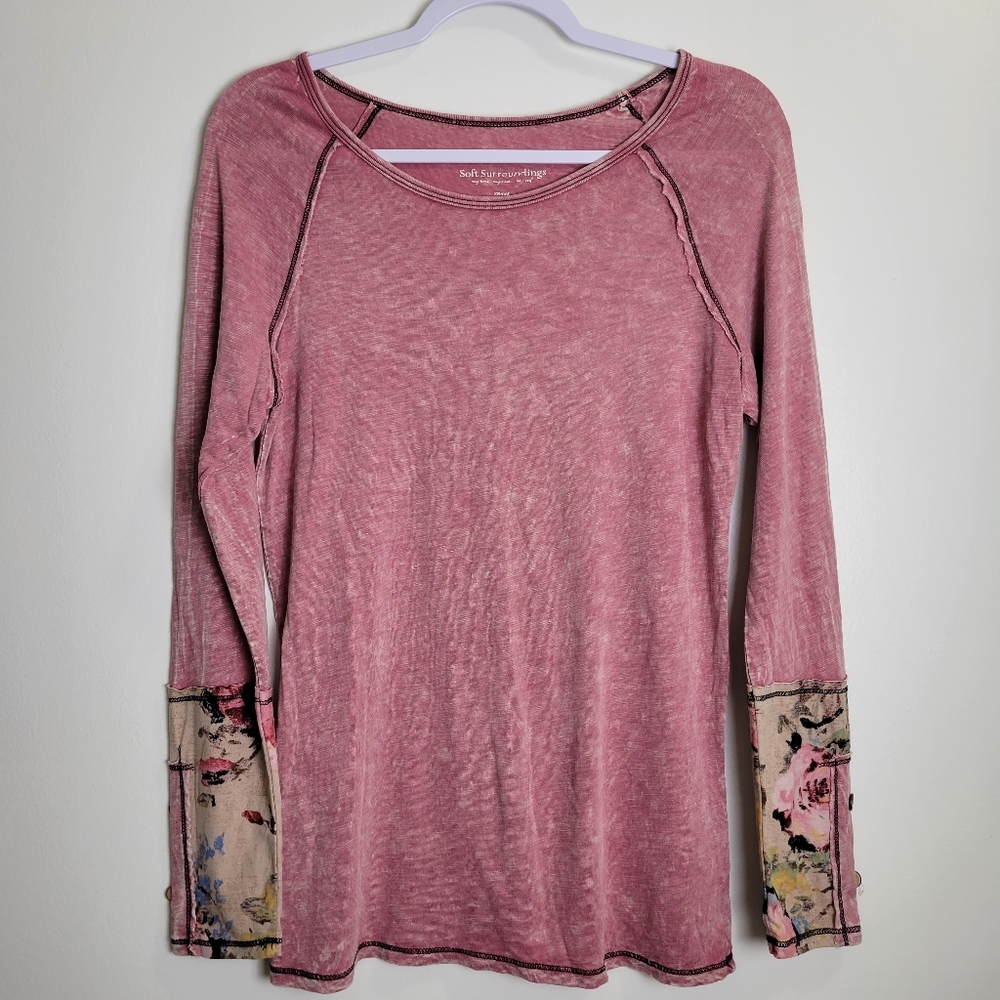 Soft Surroundings Modal Blend Vintage Boho Scoop‎ Neck Top XS